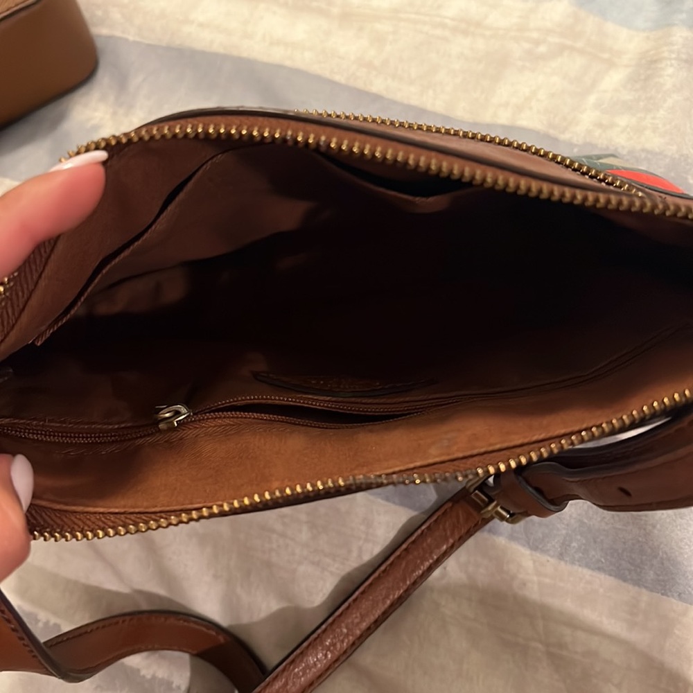 Fossil Fiona Small Crossbody In Chevron Blue - image 6